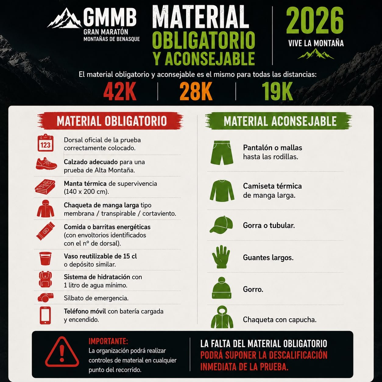 material obligatorio GMMB 2026